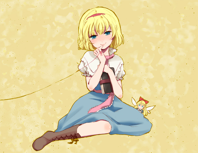 alice margatroid and shanghai doll (touhou) drawn by ica