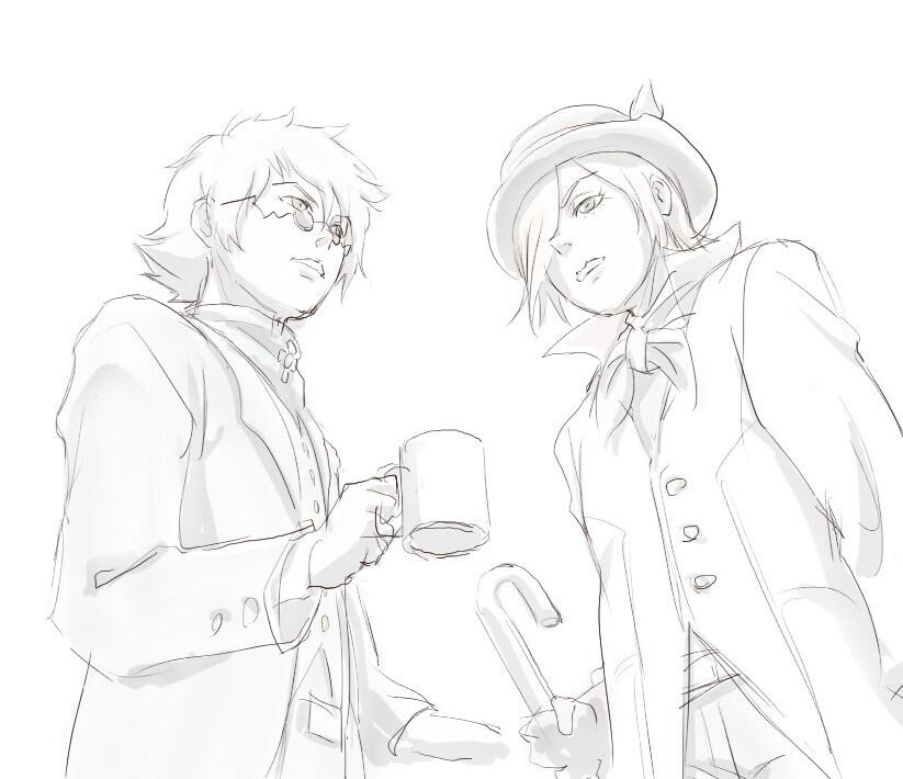 roman torchwick and professor ozpin (rwby) drawn by iesupa