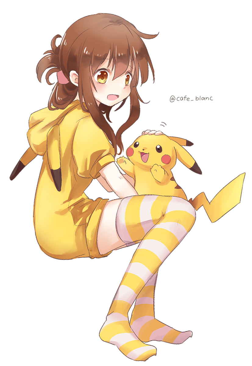 pikachu and inazuma (kantai collection and 1 more) drawn by motohara_moka