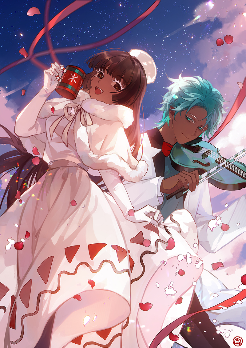 cocoa cookie and mint choco cookie (cookie run) drawn by xuedaixun