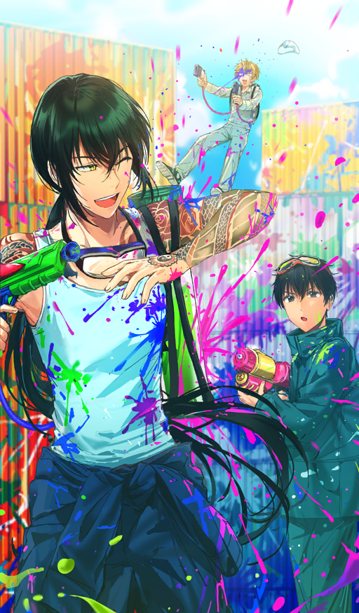 yan qing, arash, and billy the kid (fate and 1 more) drawn by dangmill