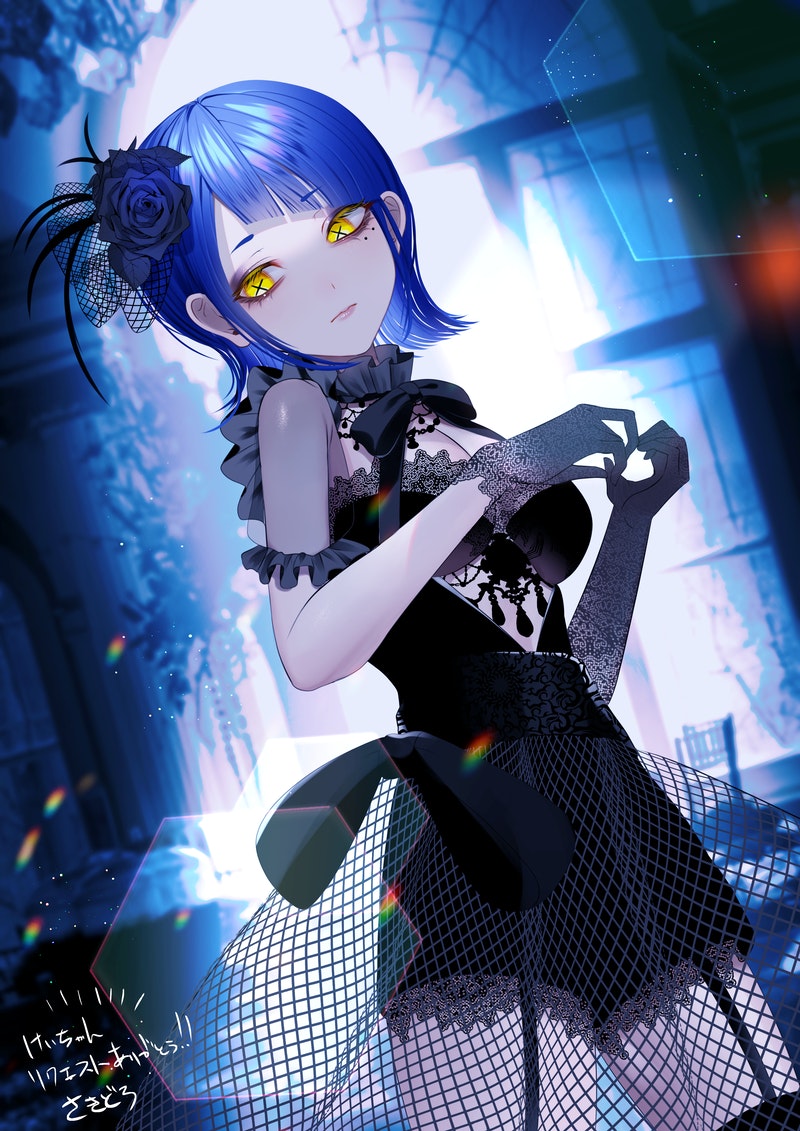 sumizome kei (indie virtual youtuber) drawn by sakidoro