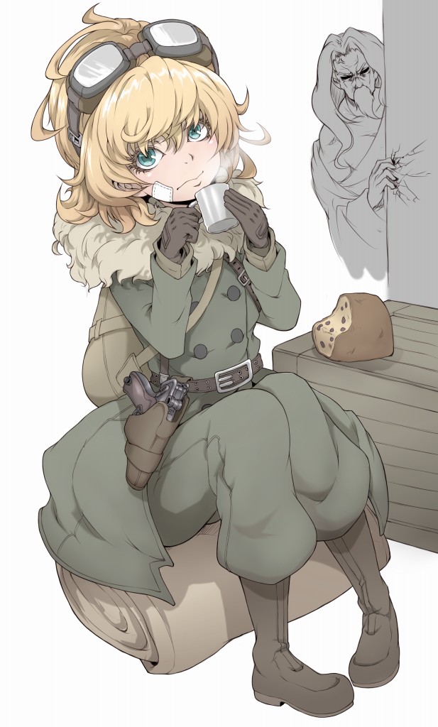 tanya degurechaff and being x (youjo senki) drawn by ina_(gokihoihoi)