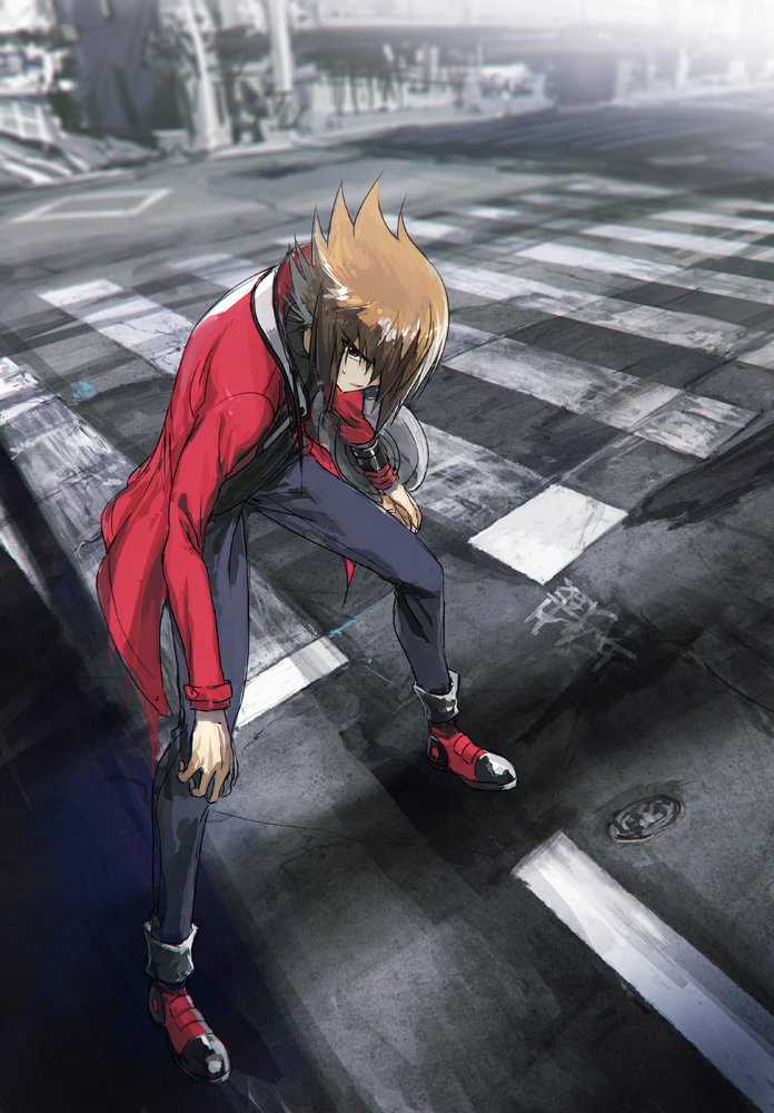 yuki judai (yu-gi-oh! and 1 more) drawn by moribuden