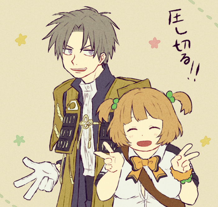 heshikiri hasebe and hasebe shikiri (touken ranbu and 1 more) drawn by shiwo_(siwosi)