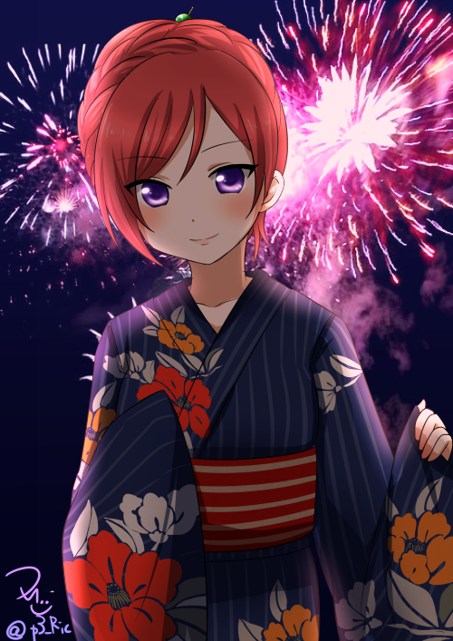 nishikino maki (love live! and 1 more) drawn by ric._(marchen_mozuku)