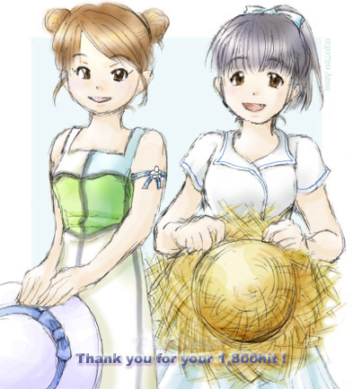 kago ai and tsuji nozomi (morning musume) drawn by uotoyo