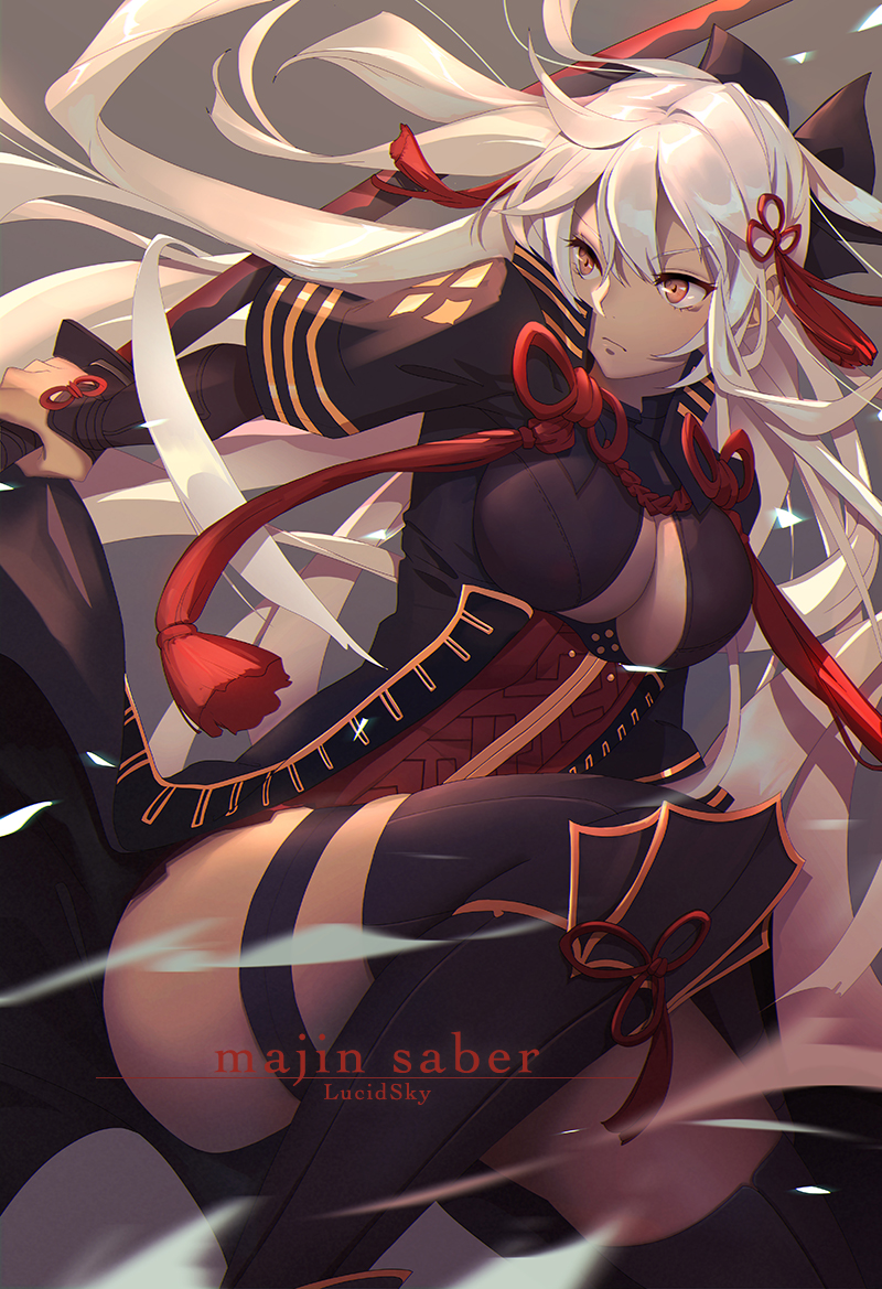okita souji and okita souji alter (fate and 1 more) drawn by lucidsky