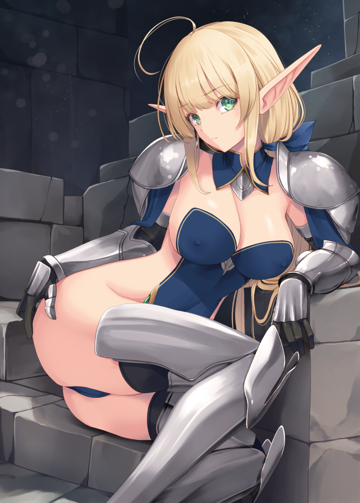 leotard elf knightess (original) drawn by kirishima_satoshi
