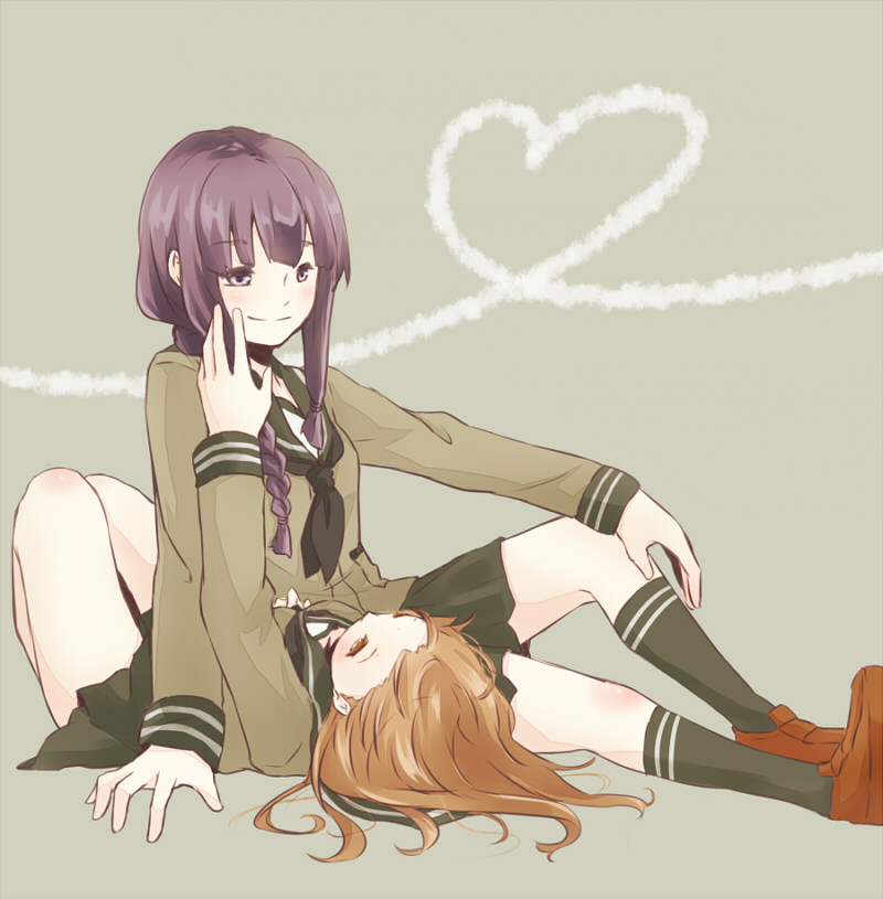 kitakami and ooi (kantai collection) drawn by mizu_bonbori