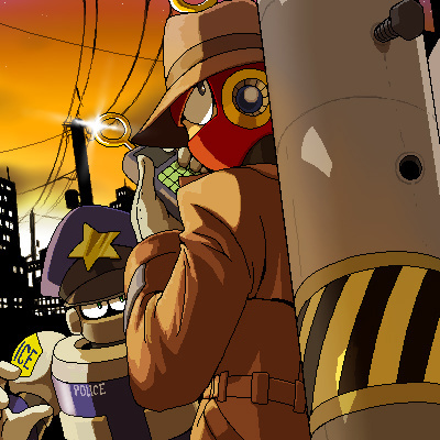 ring man and fake man (mega man and 3 more) drawn by napo