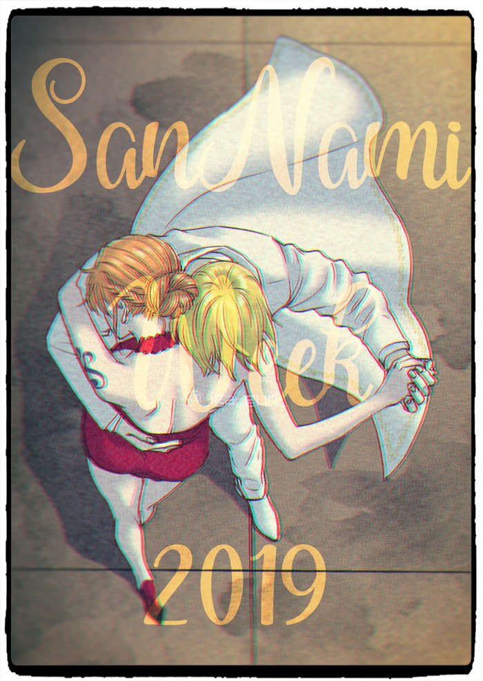nami and sanji (one piece) drawn by kuri_(pienu)