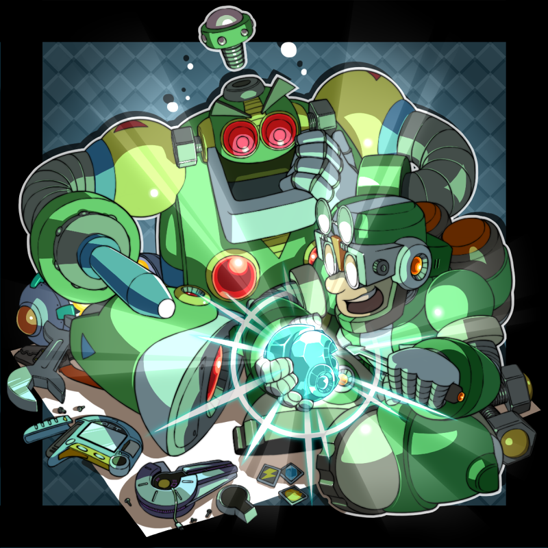 auto and douglas (mega man and 3 more) drawn by napo