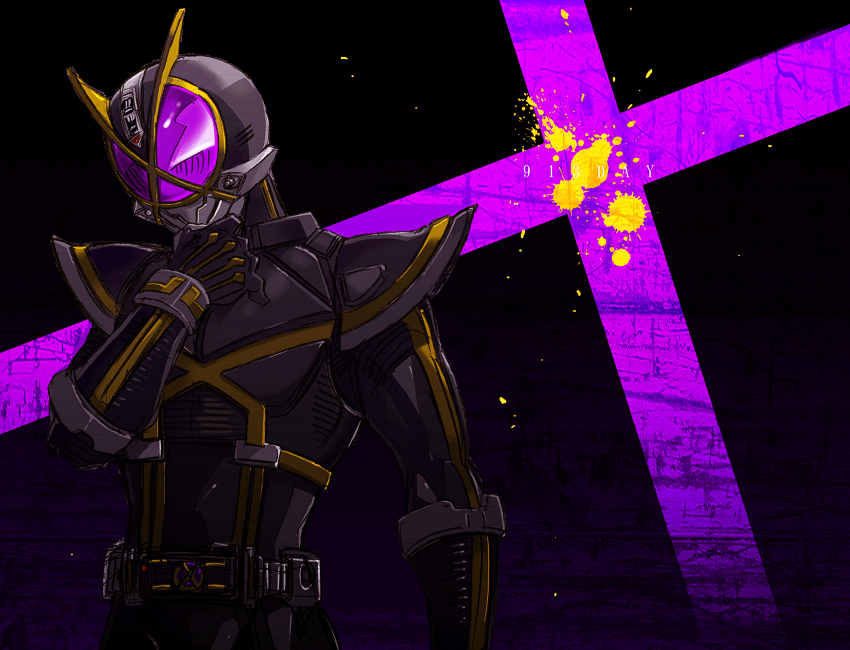 kamen rider kaixa (kamen rider and 1 more) drawn by moi_(yfvlibbl9i)
