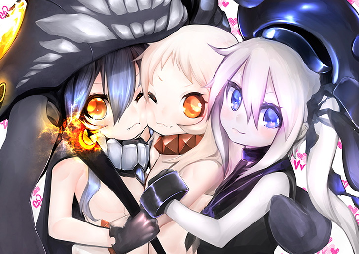 northern ocean princess, wo-class aircraft carrier, and destroyer princess (kantai collection) drawn by hachachi