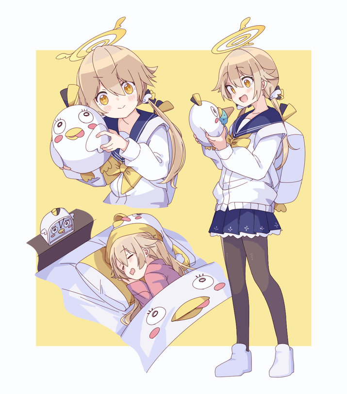 hifumi and peroro (blue archive) drawn by marudeningen
