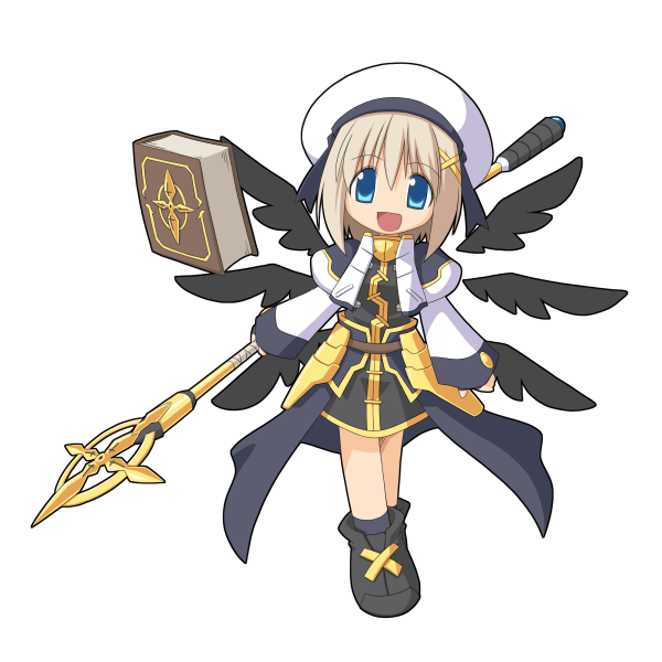 yagami hayate, schwertkreuz, and tome of the night sky (lyrical nanoha and 2 more) drawn by yuichirou