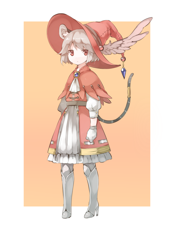 nazrin and red mage (touhou and 1 more) drawn by akagashi_hagane