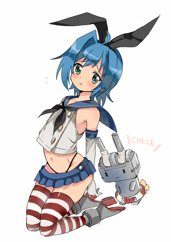 shimakaze, rensouhou-chan, and sendou aichi (kantai collection and 1 more) drawn by chawanmushi_(ebikamaboko)