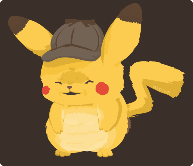 pikachu and detective pikachu (pokemon and 1 more) drawn by rizu_(rizunm)
