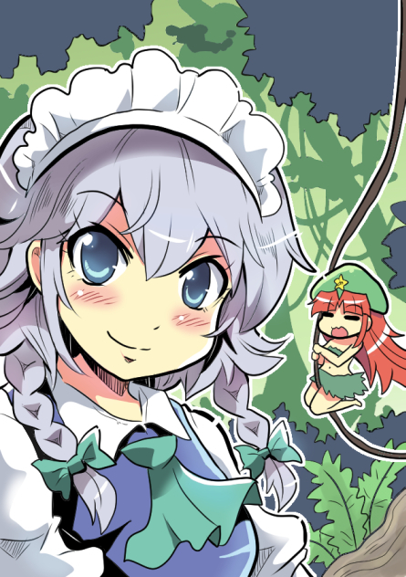 izayoi sakuya and hong meiling (touhou) drawn by colonel_aki
