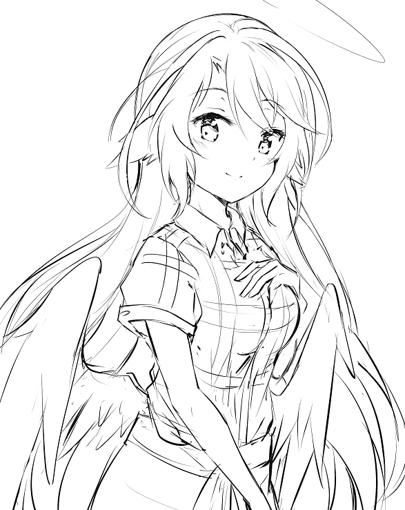 jibril (no game no life) drawn by ikasoke_(likerm6au)