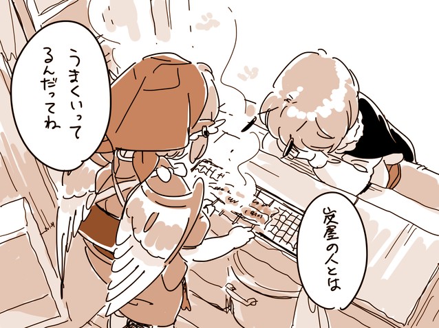 mystia lorelei, wriggle nightbug, and okamisty (touhou and 1 more) drawn by mitsumoto_jouji