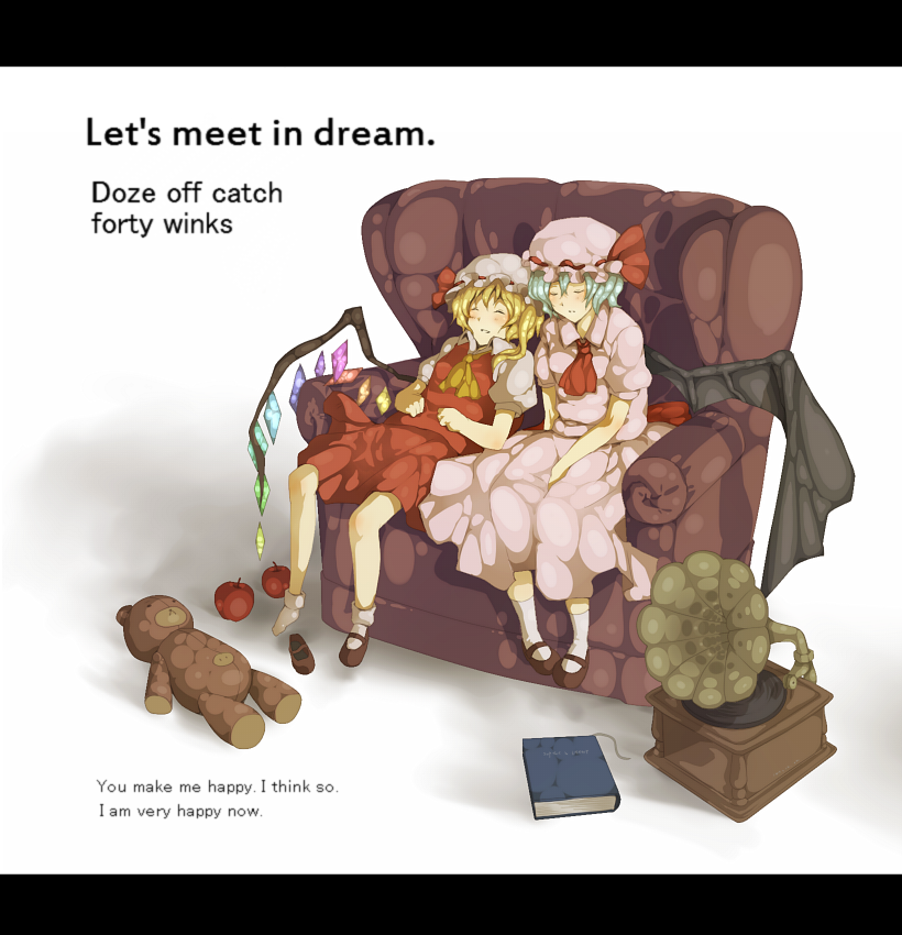 remilia scarlet and flandre scarlet (touhou) drawn by vitaminlemon