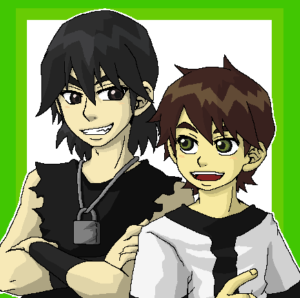 ben tennyson and kevin levin (ben 10) drawn by kou_(kian)