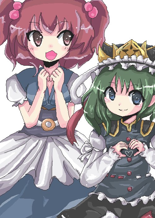 shiki eiki and onozuka komachi (touhou) drawn by setsuna_(pixiv)