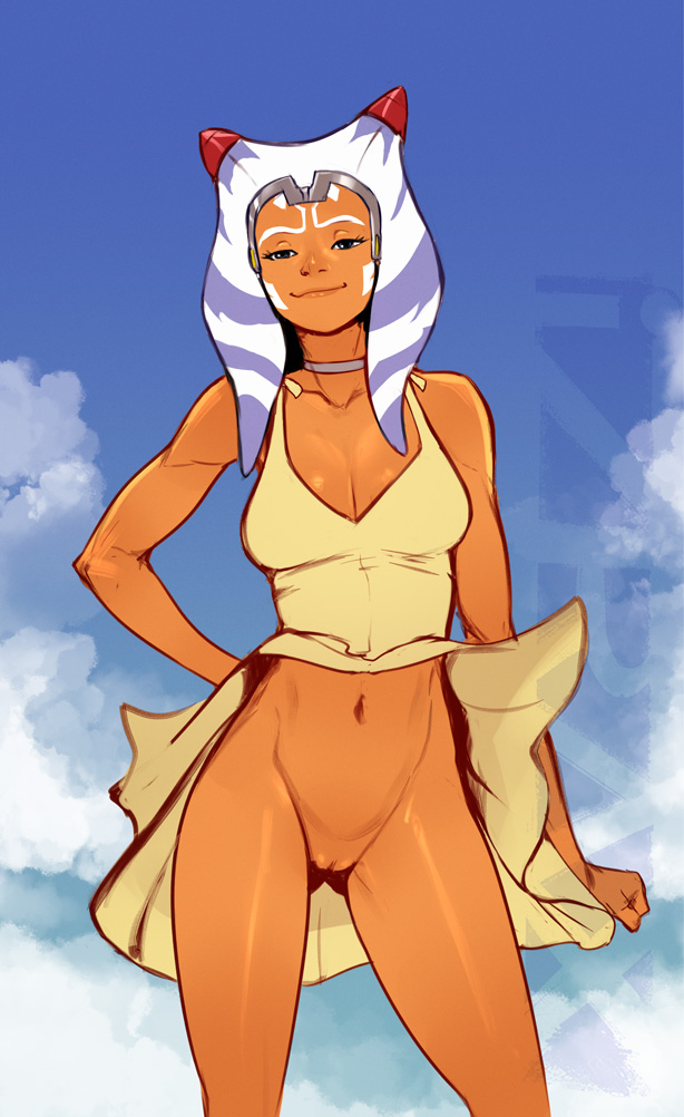 souryuu asuka langley and ahsoka tano (neon genesis evangelion and 2 more) drawn by izra