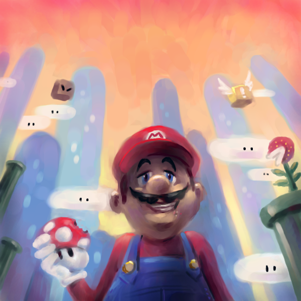 mario and piranha plant (mario and 1 more)