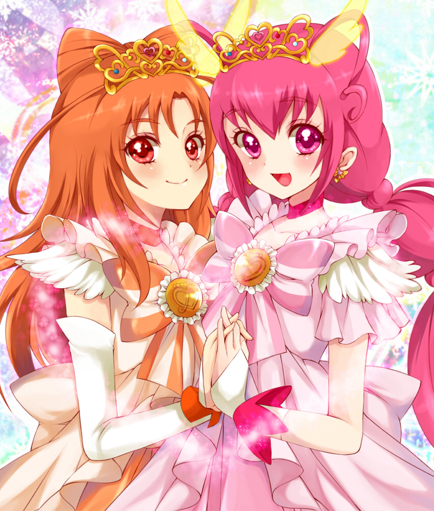 hino akane, hoshizora miyuki, cure happy, and cure sunny (precure and 1 more) drawn by sikuhima