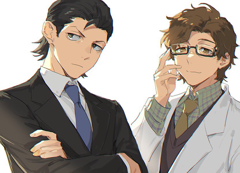 odagiri hidetoshi and hiraga keisuke (persona and 1 more) drawn by isa_(peien516)