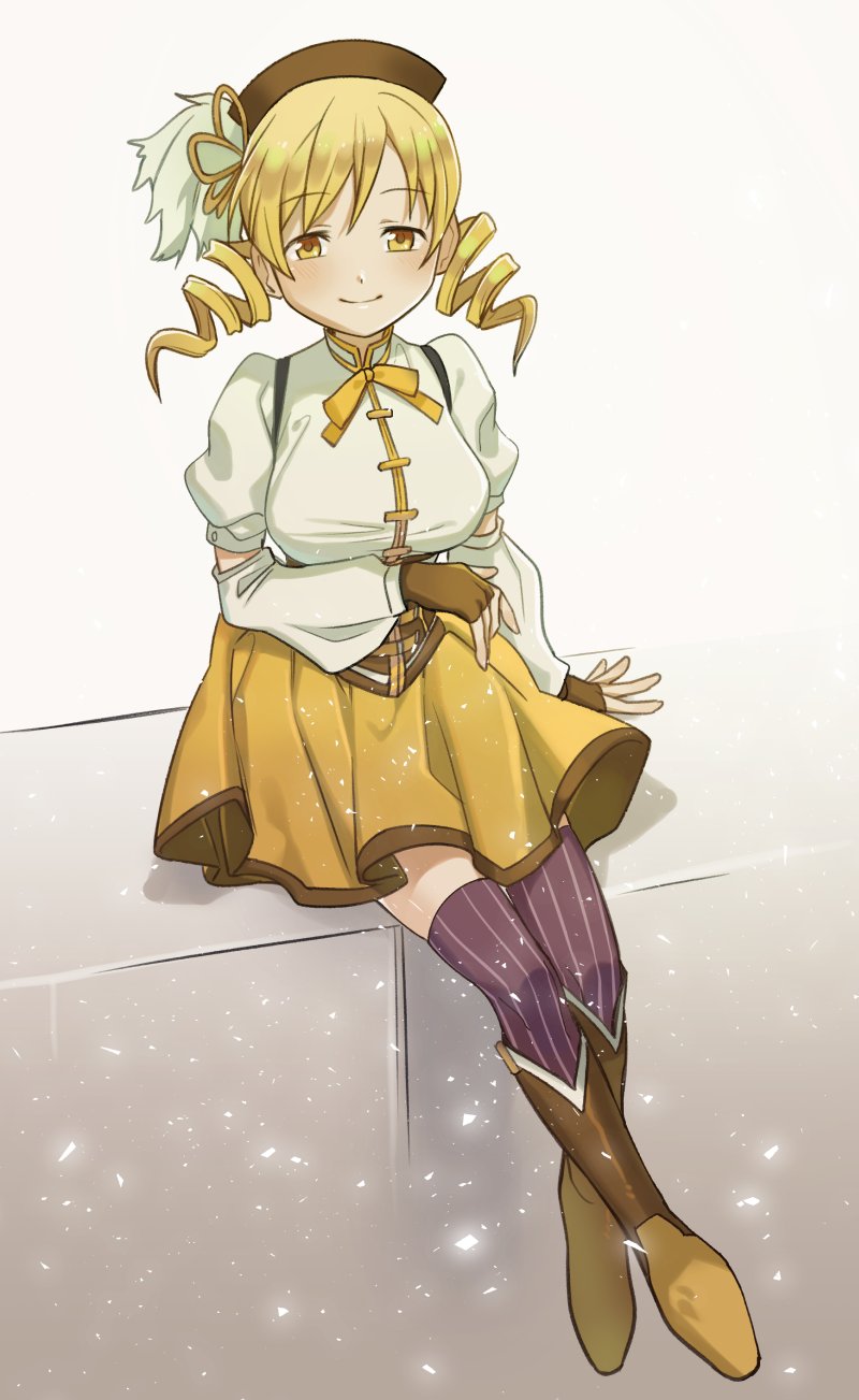 tomoe mami (mahou shoujo madoka magica) drawn by halorane