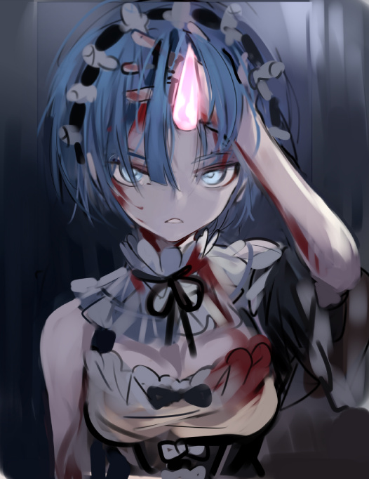 rem (re:zero kara hajimeru isekai seikatsu) drawn by ran_(bukeranwu)