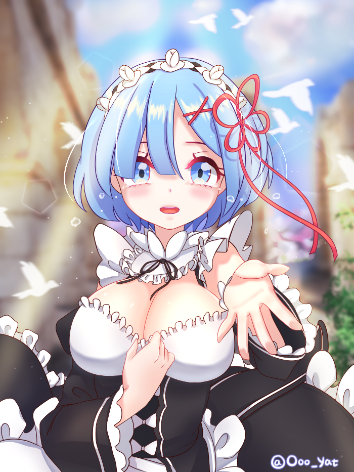 rem (re:zero kara hajimeru isekai seikatsu) drawn by saltycaramel