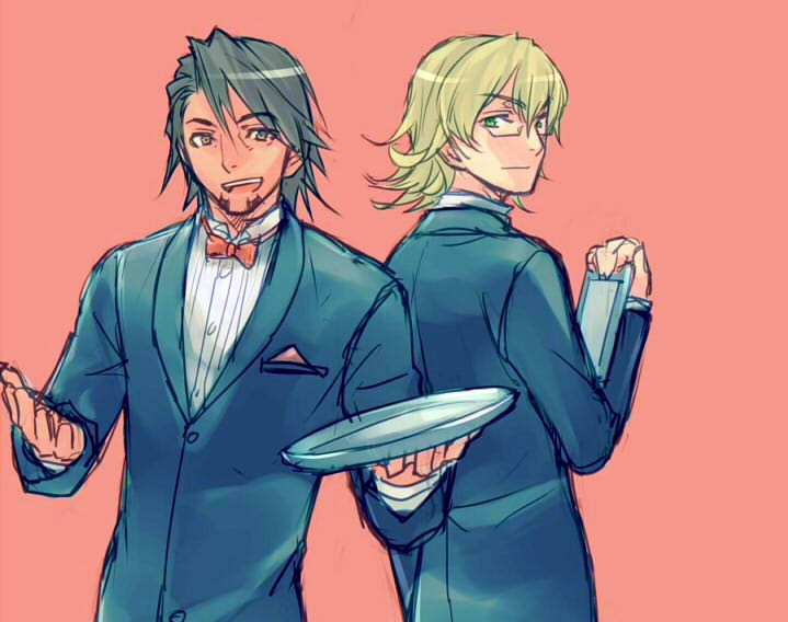 barnaby brooks jr. and kaburagi t. kotetsu (tiger & bunny) drawn by wanko_(takohati8)