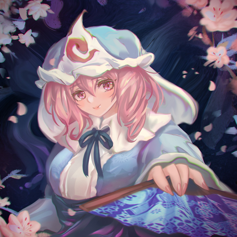 saigyouji yuyuko (touhou and 1 more) drawn by kaizeru