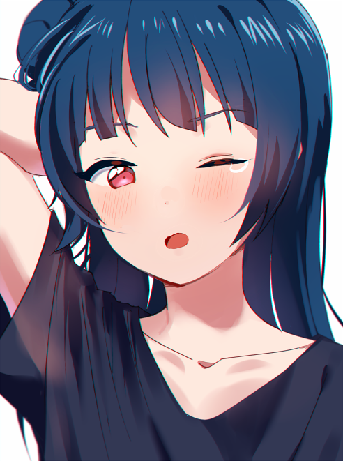 tsushima yoshiko (love live! and 1 more) drawn by sellel