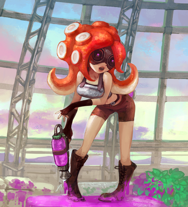 takozonesu (splatoon and 1 more) drawn by dchoent