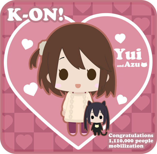 nakano azusa and hirasawa yui (k-on! and 1 more)
