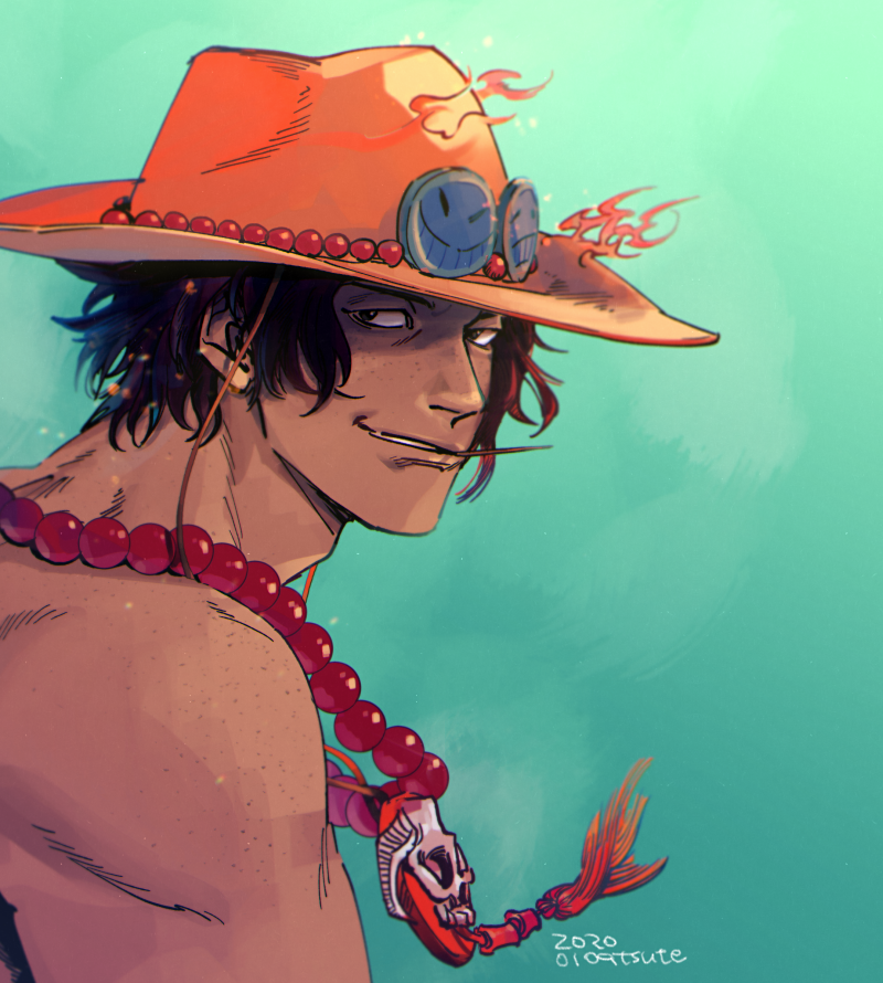 portgas d. ace (one piece) drawn by a-tsute