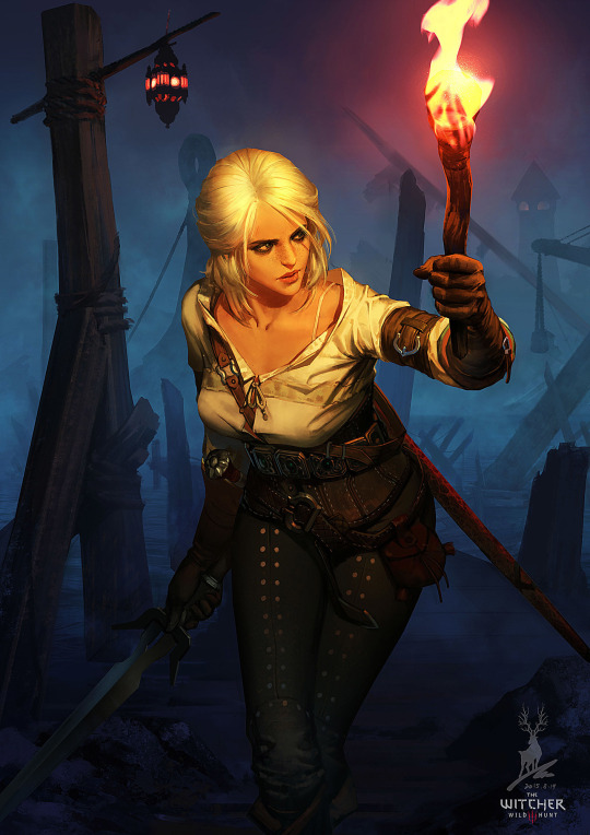 ciri (the witcher and 1 more) drawn by feihong_chen
