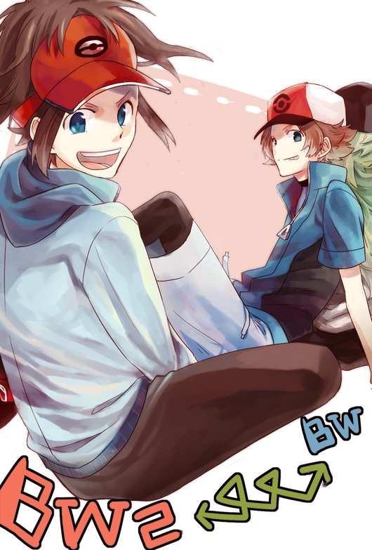 hilbert, n, and nate (pokemon and 2 more) drawn by ikuryomaga