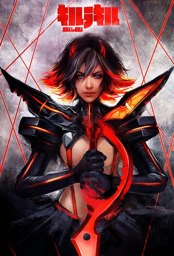 matoi ryuuko and senketsu (kill la kill) drawn by muju