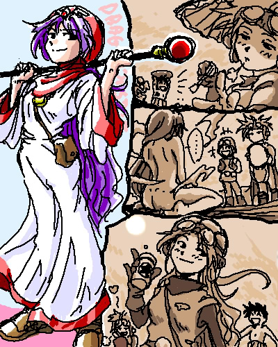 princess of moonbrook, prince of lorasia, and prince of samantoria (dragon quest and 1 more) drawn by hanbu_hantarou