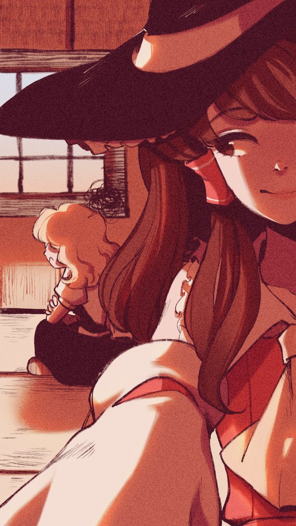 hakurei reimu and kirisame marisa (touhou) drawn by pixie_(milkywaypixies)