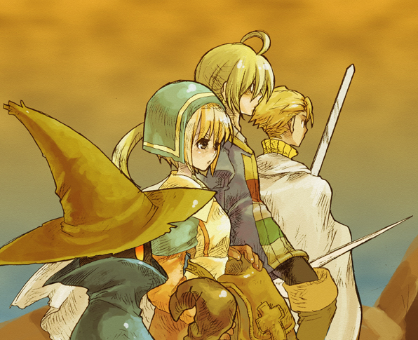 ramza beoulve, knight, chemist, and black mage (final fantasy and 1 more) drawn by fujitsuna
