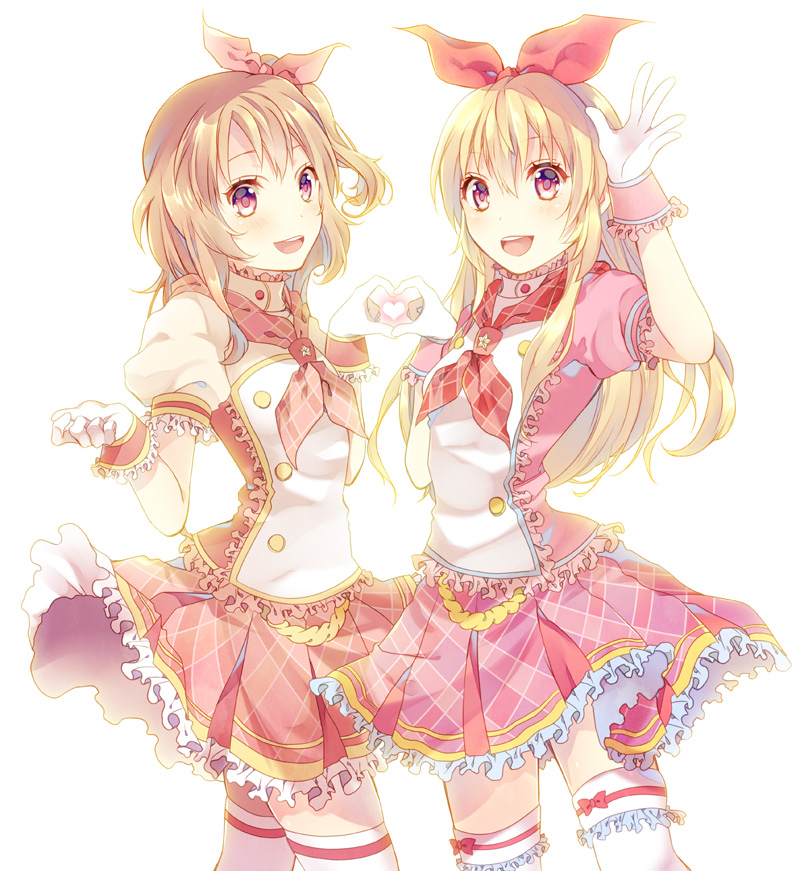 hoshimiya ichigo and ozora akari (aikatsu!) drawn by shiomizu_(swat)